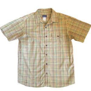 Patagonia Shirt Button Down Organic Cotton Gold M